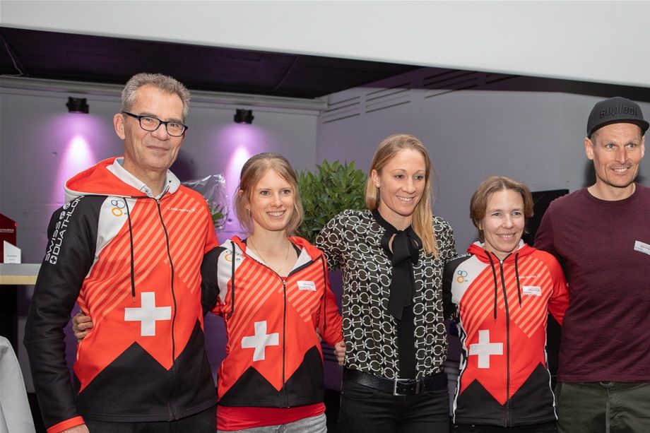 Ehrung World & European Gold Chamipons 2018 (Aeneas Appius, Petra Eggenschwiler, Daniela Ryf Schweizer Sportlerin des Jahres 2018, Sandrine Benz, Edi Frauchiger & Katrin Saly-Graf